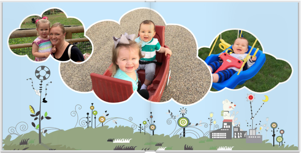 Baby Photo Album with a Themed Layout